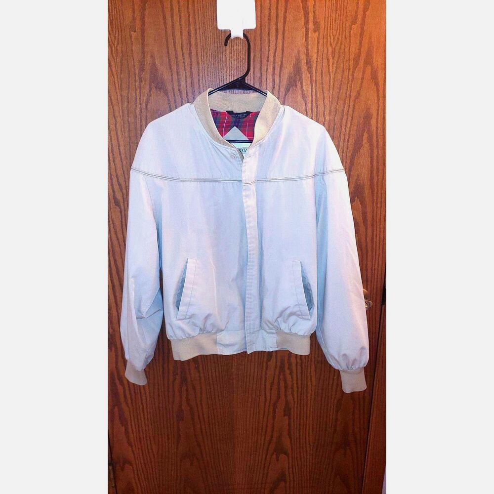 Vintage Field & Stream Gordon & Ferguson Bomber Jacket Medium Khaki Plaid Lined